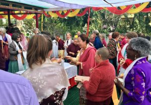 Jets&uuml;n Dechen Paldron and Western sangha members