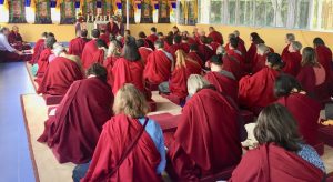 HE Jets&uuml;n Khandro Rinpoche and students during the Mindrolling Retreat